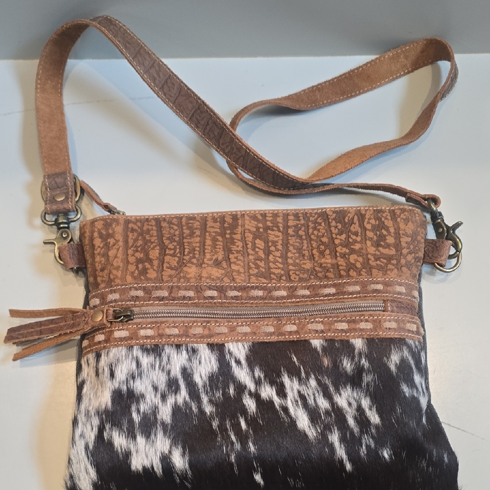 Brown and Black Patterned Women's Bag